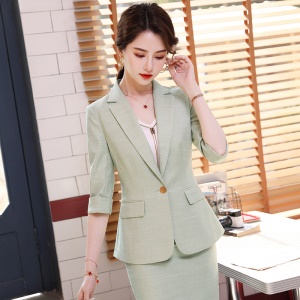 Costume femme tailleur de pantalon/jupe blazer à manches moyennes