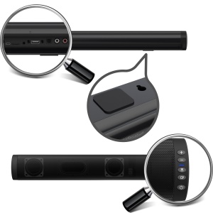 Haut-parleur Bluetooth pour TV accroché au mur avec télécommande