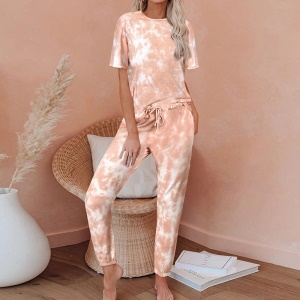 Pyjama imprimés à manches courtes pour femme