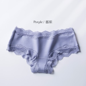 Culotte slip sexy et respirante  en coton avec dentelle