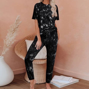 Pyjama imprimés à manches courtes pour femme