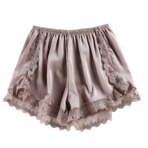 Femme Legging Short Large et confortable broderie dentelle