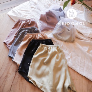 Short pyjama large pour les filles en soie artificielle