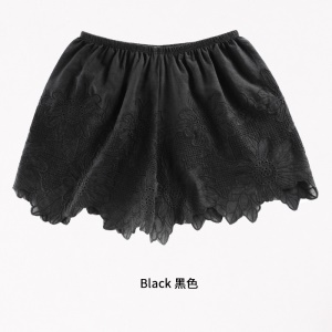 Femmes short de sécurité en coton avec broderie tournesol