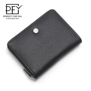 Portefeuille femme court multifonction avec poche femeture éclair