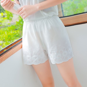 Short femme en coton lin léger et comfortable
