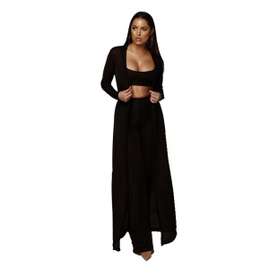 Ensemble décontracté pour femmes 3 pièces tricot