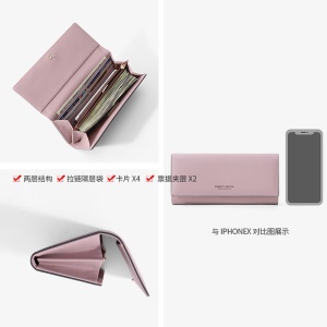 Portefeuille en cuir PU pour femmes