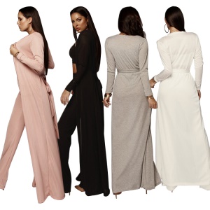 Ensemble décontracté pour femmes 3 pièces tricot