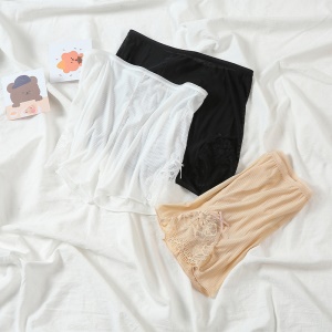Short en soie glacée bas de pantalon sous jupe pour femmes