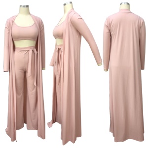 Ensemble décontracté pour femmes 3 pièces tricot