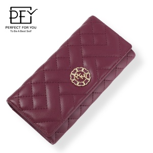 Portefeuille en cuir femme à triple pliage grande capacité