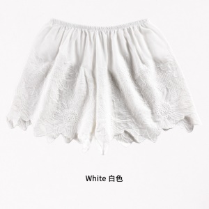Femmes short de sécurité en coton avec broderie tournesol