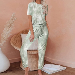 Pyjama imprimés à manches courtes pour femme