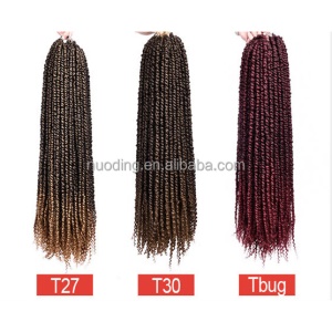 Mèche de 18 pouces aux cheveux torsadé en fibre synthétique basse température