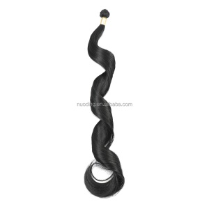 Extension de cheveux en fibre synthétique 24 pouces cheveux noir lot de 8pcs