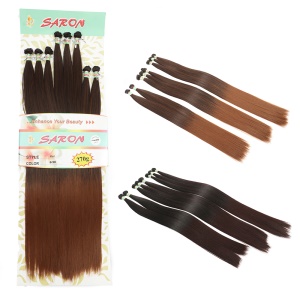 Mèche de 28 pouces aux cheveux raides en  fibres synthétiques pour femmes