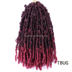 Extension locs papillon pour femme de 10 pouces fibre synthétiques