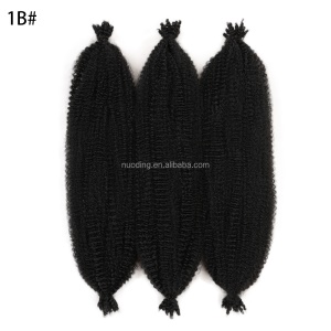 Mèches de 24 pouces en fibre synthétiques aux cheveux bouclé et duveteux