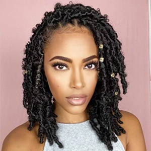 Extension locs papillon pour femme de 10 pouces fibre synthétiques