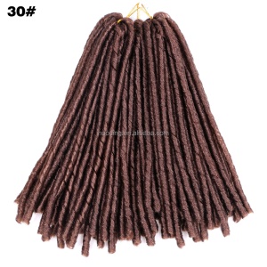 Extensions de cheveux faux locs synthétique 14 pouces 30 braids