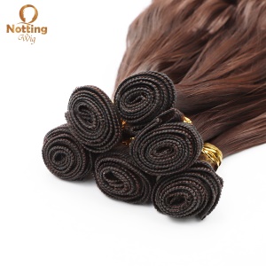 Extension de cheveux marron foncé Cheveux longs bouclés 24 pouces Superwave Fibres de haute température