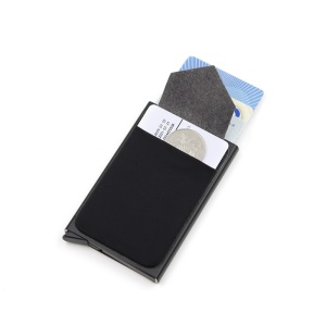 Porte-cartes résistant à la RFID avec Clip métallique auto-éjectable