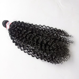 Mèches de 16 pouces aux cheveux bouclées noir en fibre synthétique