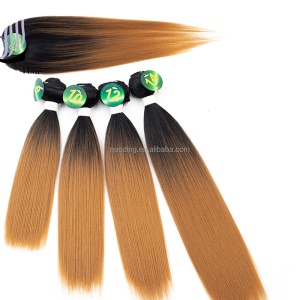 Extension de cheveux en fibre de haute température lot de 5pcs cheveux lisses