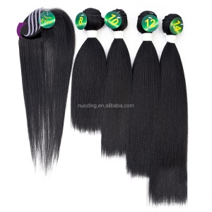 Extension de cheveux en fibre de haute température lot de 5pcs cheveux lisses