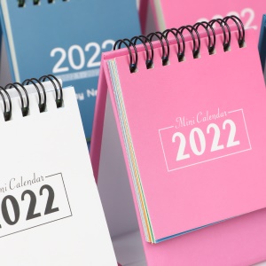 Mini calendrier de bureau en anglais 2021-2022