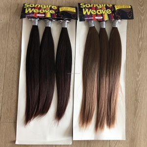 Extension de cheveux en fibre synthétique lot de 16 pouces cheveux raides lisses et doux pour tressage