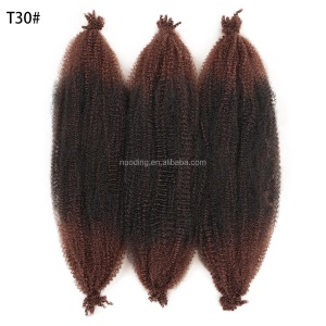 Mèches de 24 pouces en fibre synthétiques aux cheveux bouclé et duveteux