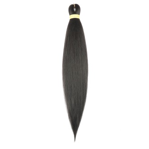 Extension de cheveux synthétique noir raide doux pour tressage 26 pouces