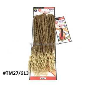Extensions de cheveux synthétiques tressées 18 pouces  ensemble de 3 pièces