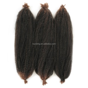 Mèches de 24 pouces en fibre synthétiques aux cheveux bouclé et duveteux