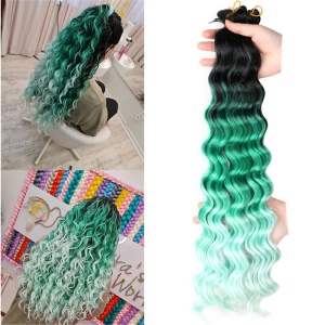 Extension de cheveux ondulés 22 pouces fibre haute température