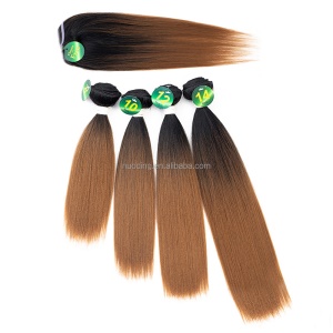 Extension de cheveux en fibre de haute température lot de 5pcs cheveux lisses
