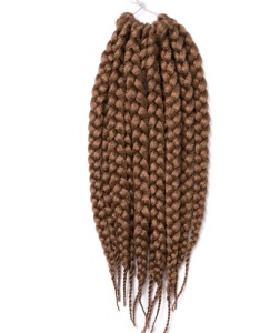 Tresses pour homme et femme de 14 pouces en fibre synthétique