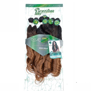 Mèches en fibre synthétiques de haute qualité lot de 6pcs avec trois longueurs cheveux ondulé Body Wave