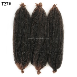 Mèches de 24 pouces en fibre synthétiques aux cheveux bouclé et duveteux