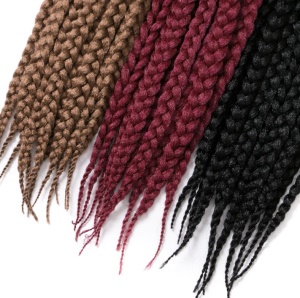 Tresses pour homme et femme de 14 pouces en fibre synthétique