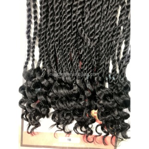 Extensions de cheveux synthétiques tressées 18 pouces  ensemble de 3 pièces