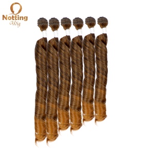 Set de mèches de cheveux  synthétiques  ondulés de 16 pouces