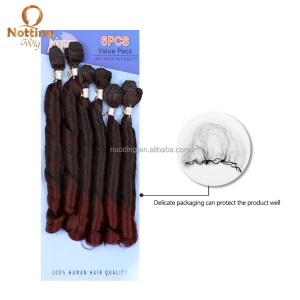 Set de mèches de cheveux  synthétiques  ondulés de 16 pouces