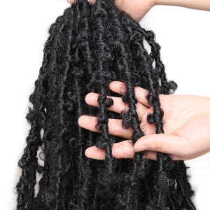 Extension locs papillon pour femme de 10 pouces fibre synthétiques