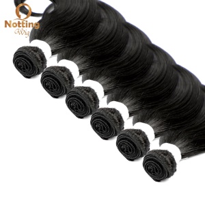 Mèche de cheveux synthétiques ondulés ensemble de 6 pièces 8 pouces