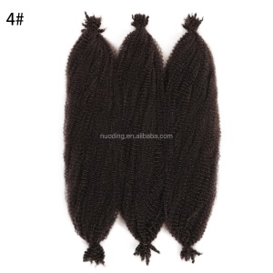 Mèches de 24 pouces en fibre synthétiques aux cheveux bouclé et duveteux