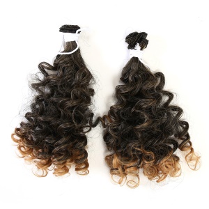 Extension de cheveux bouclés courts 10 pouces Fibre de haute température