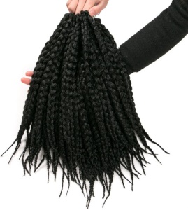Tresses pour homme et femme de 14 pouces en fibre synthétique